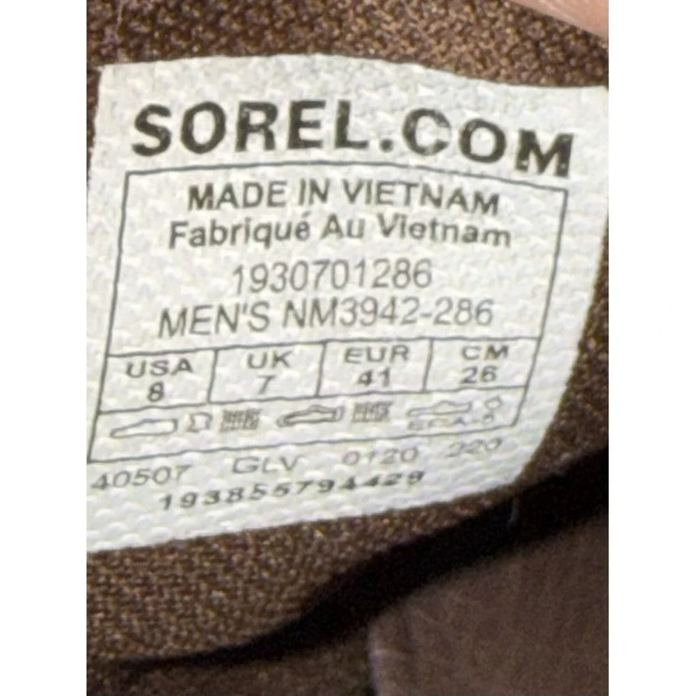 Sorel Kezar Men's 8 Brown Leather Waterproof Chelsea Ankle Boots Pull On Rugged